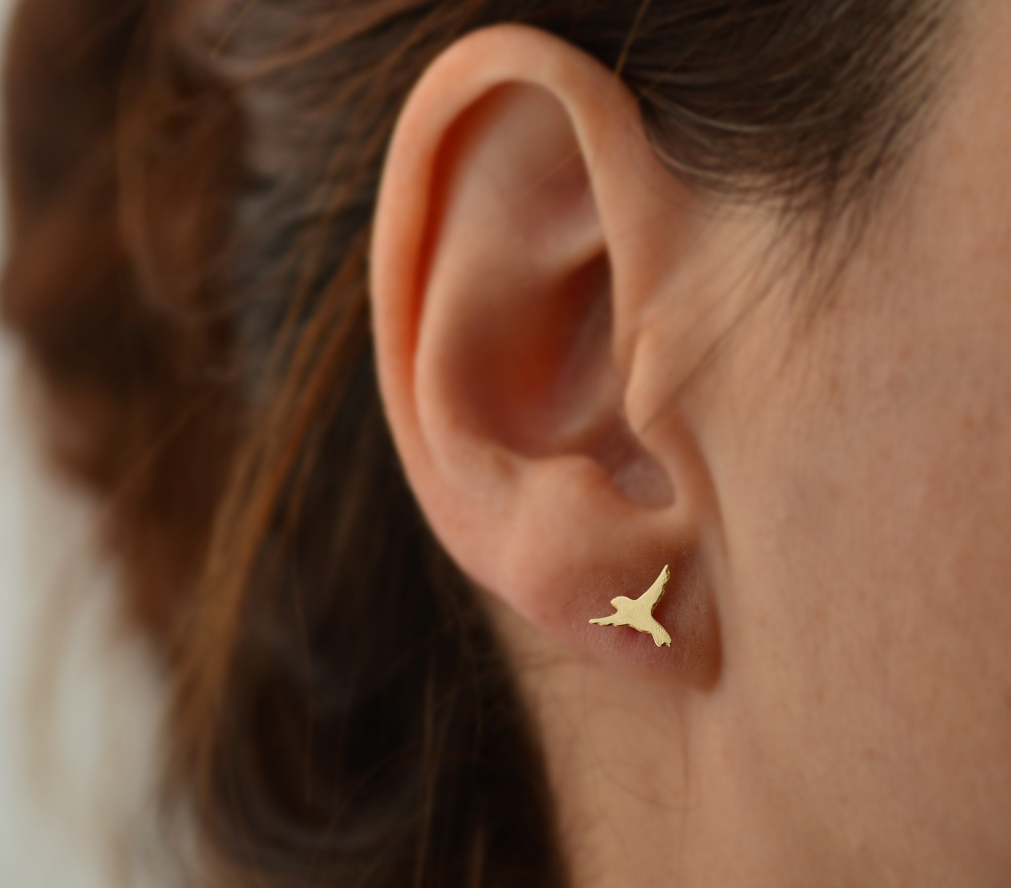 Simple Silver Aquamarine Gold Earrings Design