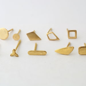 14k Gold Stud Earrings, 14k Post Earrings, Solid Gold Stud Earrings, 14kt Solid Gold Earrings, Cristmas Gift, Gift for Her, Tiny Gold Studs