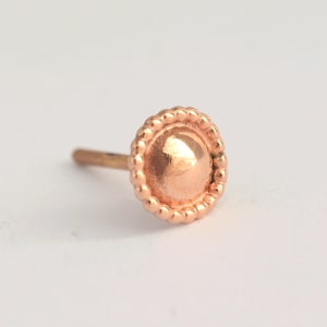 Minimalist Stud Earrings 14k Rose Gold Stud Earrings Circle Stud Earrings Rose Gold Stud Earrings Rose Gold Minimalist Earrings Bridesmaid