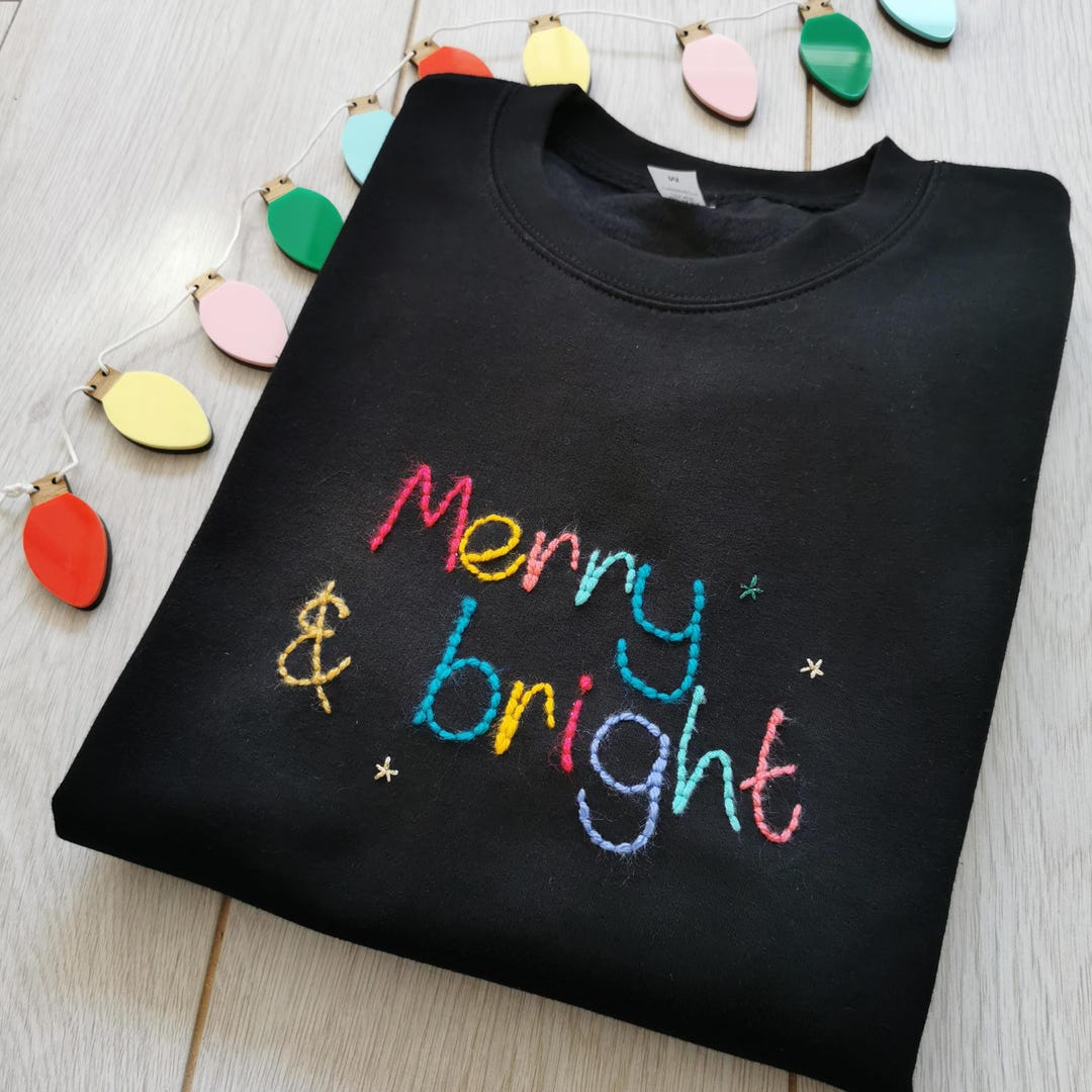 Merry & Bright Christmas Round Neck Sweater main image 1