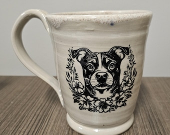 Pit Bull PIttie Ceramic Mug for left or right hand