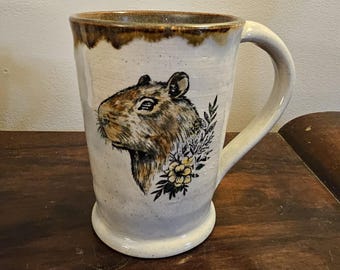 Capybara Ceramic Mug for Left or Right Hand