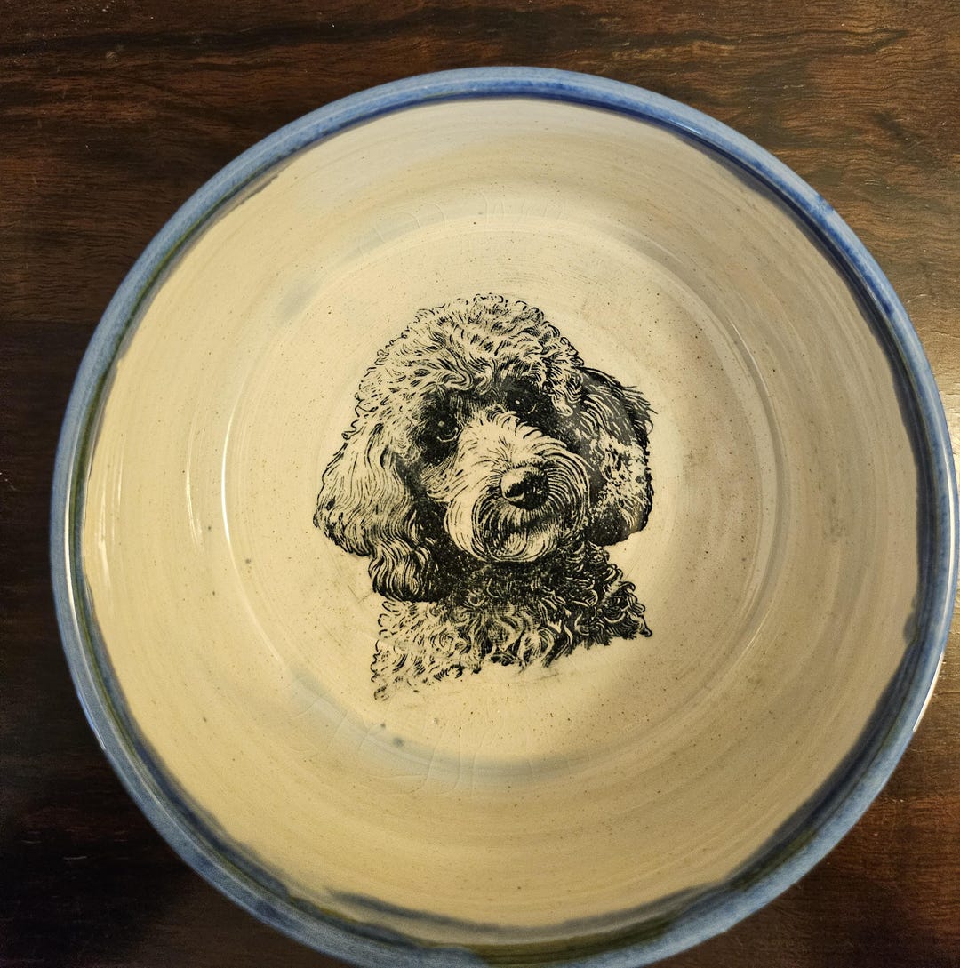 Poodle Doodle Ceramic Dog Bowl Handmade - Etsy