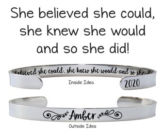 Graduation | Graduation Gift | Grad Gift | Class of 2024 | She Believed She Could | Personalized Gift