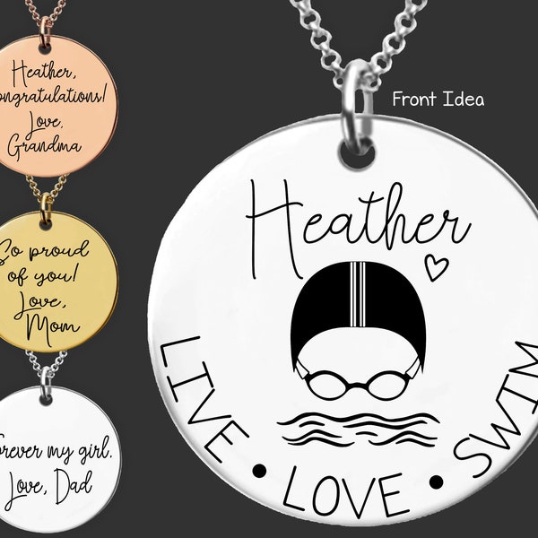 Swim Necklace | Swim Jewelry | Daughter Gift | Teen  Gift | Granddaughter  Gift