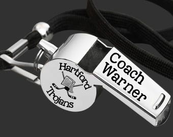 Hockey Coach | Coach Whistle | Coach Gift | Gift for Coach | Coach Appreciation | Personalized Whistle | Engraved Whistle | Back to School