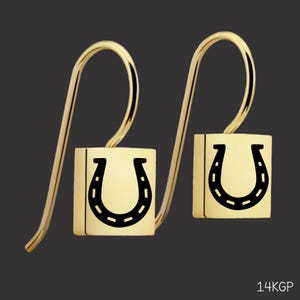 Tiny Horseshoe Minimalist Earrings | Horse Lover Gift | Horse Mom Gift | Cowgirl Earrings | Lucky Earrings