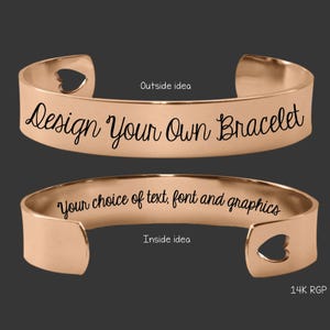 Create Your Own Bracelet | Custom Bracelet | Personalized Rose Gold Bracelet | Design Your Own Jewelry | Custom Birthday Gift