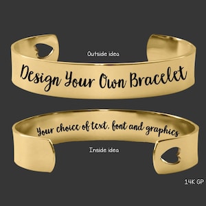 Create Your Own Bracelet | Custom Bracelet | Personalized Gold Bracelet | Design Your Own Jewelry | Custom Birthday Gift