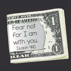 Isaiah 41:10 Money Clip | Faith Gifts for Men | Pastor Gift | Preacher Gifts | Minister Gift | Chaplain Gift | Pastor Easter Gift