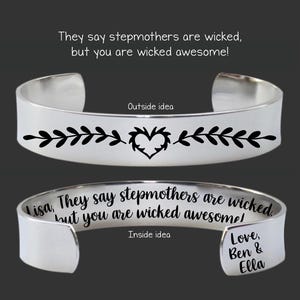 Stepmom Gift | Stepmom Birthday Gift | Stepmom Bracelet | Stepmother Gift | Gift for Stepmom | Stepmom Christmas Gift | Wicked Awesome