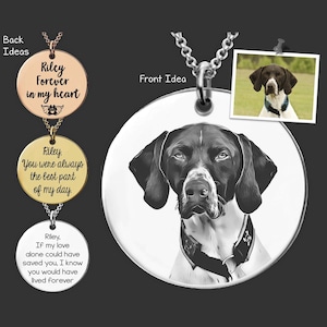 German Shorthaired Pointer Necklace | Dog Mom Birthday Gift | Dog Mom Gift Valentine | Dog Lover Gift | Dog Memorial | Dog Portrait Necklace