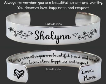 Daughter Gift | You Are Worthy | You Deserve Love | Birthday Personalized Gift For Her | Personalized Gift