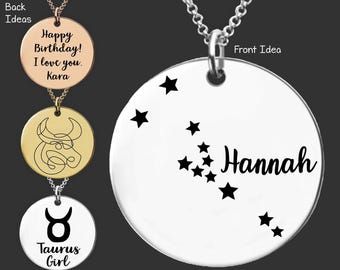 Taurus Constellation Necklace | Taurus Birthday | Personalized Zodiac Necklace | Birth Sign Gift | Star Sign Jewelry | Astrology Jewelry