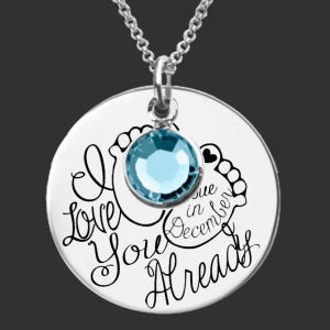 Pregnancy Necklace | Expectant Mom Gift | Baby Shower Gift | Due Date Necklace | Gift for Pregnant Woman | Pregnancy Jewelry