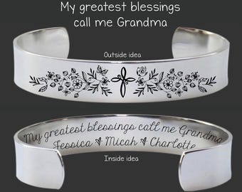 Grandma Gift | Grandma Birthday Gift | Grandmother Gift | Gift for Grandma | Grandma Gift Personalized | Grandma Bracelet | My Blessings