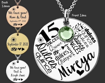 Collier Quinceanera | Cadeau Quinceanera | Bijoux Quinceanera | Cadeau Sweet Fifteen | Cadeau d&#39;anniversaire Quinceanera