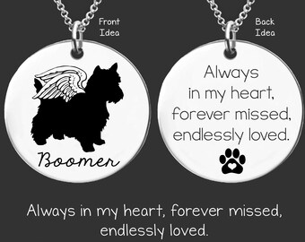 Westie Gedenkstätte | Hund Erinnerungsgeschenk | Verlust des Hundegeschenks | Hunde-Denkmal | Verlust von Hund | Verlust des Hundes Sympathie Geschenk | Hund-Memorial-Halskette