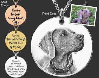 Personalized Pet Portrait Necklace |  Weimaraner Necklace | Weimaraner Jewelry | Dog Memorial Gift | Birthday  Gift For Her |