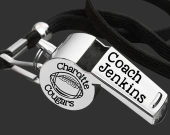 Football Coach | Coach Whistle | Coach Gift | Gift for Coach | Coach Appreciation | Personalized Whistle | Engraved Whistle | Back to School