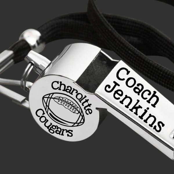 Football Coach | Coach Whistle | Coach Gift | Gift for Coach | Coach Appreciation | Personalized Whistle | Engraved Whistle | Back to School