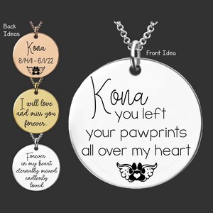 Pet Memorial Jewelry | Dog Memorial Gift | Loss of Dog Gift | Dog Memorial | Dog Sympathy Gift | Loss of Dog Sympathy Gift | Pawprints