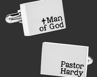 Pastor Cufflinks | Pastor Gift | Gifts for Pastor | Preacher Gifts | Reverend Gift | Minister Gift | Chaplain Gift | Pastor Meaningful Gift