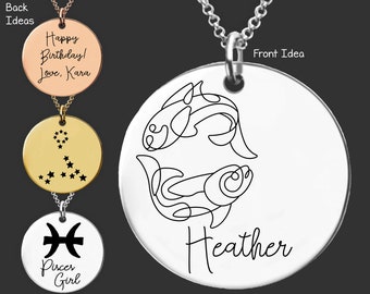 Pisces Zodiac Necklace | Pisces Constellation Necklace | Astrology Necklace | Personalized Gift | Birthday Gifts For Her | Gifts