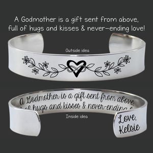 Godmother Gift | Godmother Gift from Goddaughter | Godmother Gift from Godson | Godmother Birthday Gift | Godmother Christmas Gift | Of Hugs