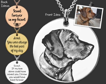 Personalized Pet Portrait Necklace |  Rhodesian Ridgeback Necklace | Rhodesian Ridgeback Jewelry | Dog Memorial Gift | Gift Ideas