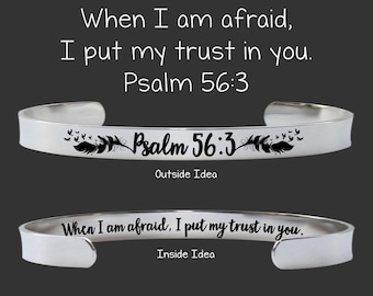 Psalm 56:3 | Christian Gifts | Faith Gifts | Christian Jewelry | Encouragement Gift | Daughter Gift | Granddaughter Gift | When I Am Afraid