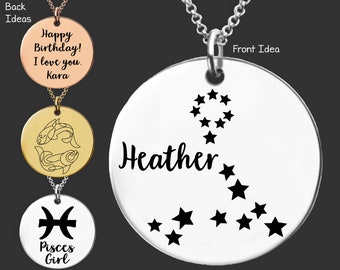 Pisces Gift | Pisces Jewelry | Pisces Necklace | Pisces Birthday | Zodiac Necklace | Constellation Necklace | Zodiac Jewelry