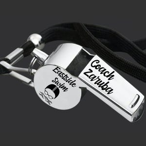 Swim Whistle | Swim Coach | Coach Whistle | Coach Gift | Gift for Coach | Coach Appreciation | Personalized Whistle | Personalized Gift