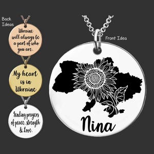 Ukraine | Ukraine Necklace | Ukraine Jewelry | Support Ukraine | Exchange Student Gift
