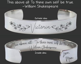 Shakespeare  Gift | Literary  Gift | This Above All To Thine Own Self Be True | Shakespeare Quotes
