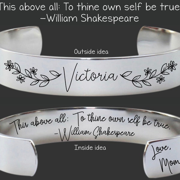 Shakespeare  Gift | Literary  Gift | This Above All To Thine Own Self Be True | Shakespeare Quotes