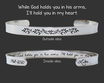 While God Holds You | Loss Gift | Sympathy Gift | Grief Gift | Memory Bracelet | Memory Gift | Memory Jewelry