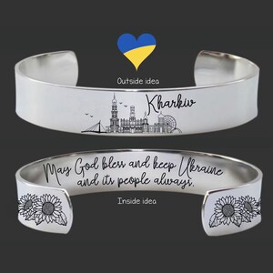 Ukraina Skyline Armband | Kharkiv Armband | Stöd Ukraina | Ukraina Smycken