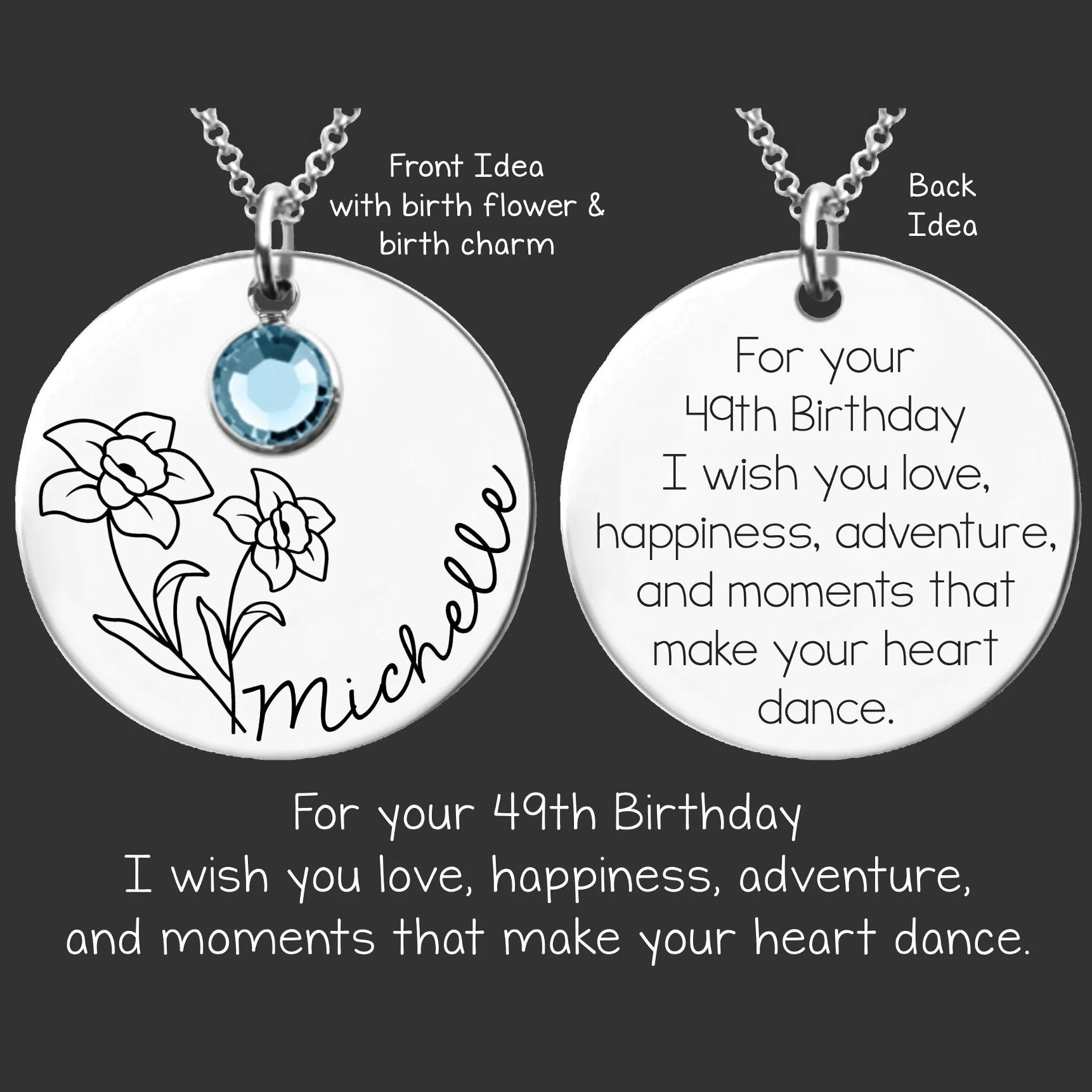 Gorgeous 49th Birthday Card With Laser Cut Glitter Design - Perfect For Women & Men Celebrating Their 49th