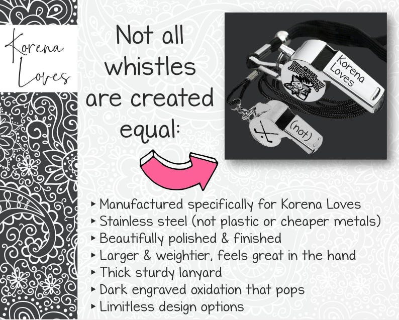 Field Hockey Coach | Coach Whistle | Coach Gift | Gift for Coach | Coach Appreciation | Personalized Whistle | Back to School image 3