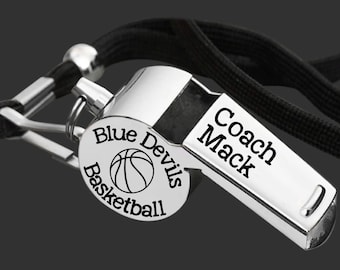 Basketball Coach | Coach Whistle | Coach Gift | Gift for Coach | Coach Appreciation | Personalized Whistle | Engraved Whistle | Mens Gifts