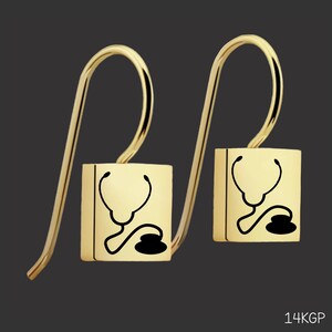 Tiny Stethoscope Earrings | Woman Doctor Gifts | Woman Doctor Thank You Gift | Nurse Gift | Nurse Earrings | Nurse Thank You Gift