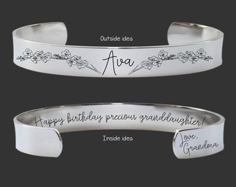 August Birth Flower Bracelet | Gladiolus Birth Flower | Birthday Gifts for Her | Best Friend Gifts | Gift For Her | Personalized Gifts