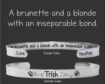 Friend Gift | Best Friend Gift | Friend Birthday Gift | Friend Personalized Gift | Friend Gift Ideas | A brunette and a blonde