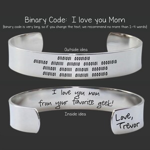 Mom Birthday Gift | Mothers Day Gift | Mothers Day | Gift for Mom | Mother’s Day Gift | Mom Gift | Mom Christmas Gift | Binary Code Jewelry