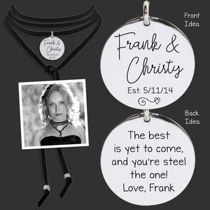 Leather Choker | 11th Anniversary Gift For Her | 11 Year Anniversary | Steel Anniversary Gift | Wife Anniversary Gift | Wife Christmas Gift