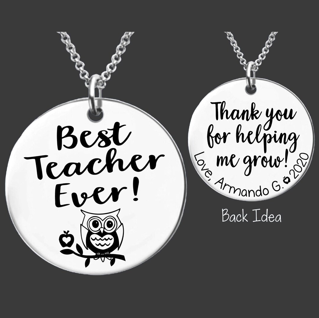 Best Teacher Necklace | Teacher Appreciation Gift | Teacher Gifts ...