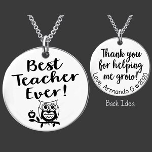 Best Teacher Necklace | Teacher Appreciation Gift | Teacher Gifts | Daycare Teacher Gift | Teacher Easter Gifts