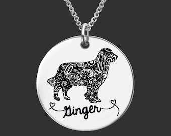 Golden Retriever Necklace | Golden Retriever Jewelry | Birthday Personalized Gift For Her | Personalized Gift