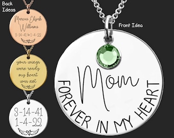 Loss of Mother | Loss of Mom | Loss of Parent | Memory Necklace | Memorial Jewelry | Memory Gift | Sympathy Gift
